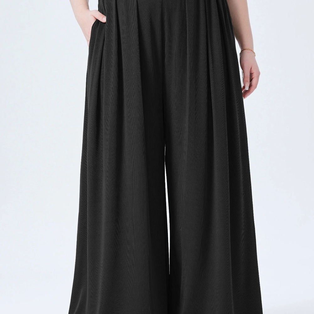 Elegant Black Wide-Leg Pants